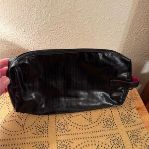 MAC Cosmetics Black Cosmetic Bag with Pink Lining